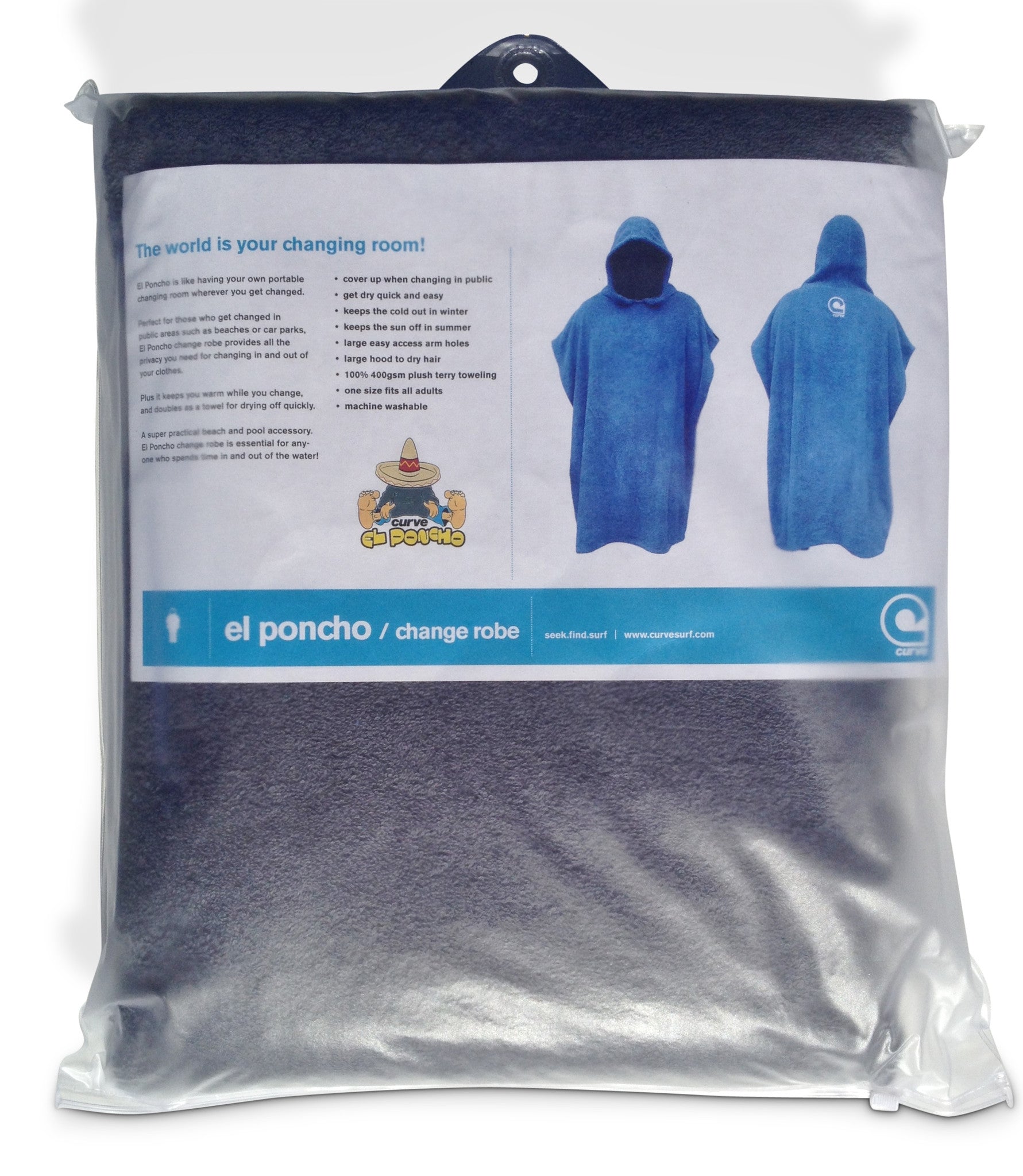 KFUBUO Surf Poncho Changing Towel Swim Robe With Pocket Plus Size Terry Cloth Swim - View #2